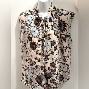 Loft Sleeveless Floral Blouse size L